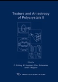 Cover: Texture and Anisotropy of Polycrystals II - Trans Tech Publications Ltd