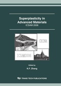 Cover: Superplasticity in Advanced Materials - ICSAM 2006 - Trans Tech Publications Ltd