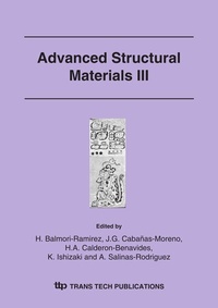 Enlarge image Cover: Advanced Structural Materials III - Trans Tech Publications Ltd