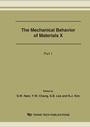 Cover: The Mechanical Behavior of Materials X - Trans Tech Publications Ltd
