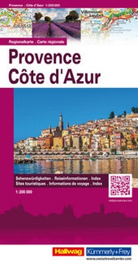 Abbildung von: Provence, Côte d'Azur Strassenkarte 1:200 000 - Hallwag