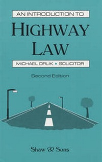 Abbildung von: An Introduction to Highway Law - Shaw & Sons Ltd