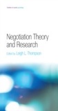 Cover: Negotiation Theory and Research - Psychology Press Ltd