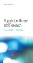 Cover: Negotiation Theory and Research - Psychology Press Ltd