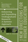 Cover: Enhancing and Expanding Undergraduate Research - Jossey-Bass