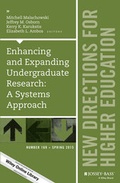 Cover: Enhancing and Expanding Undergraduate Research - Jossey-Bass