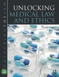 Abbildung von: Unlocking Medical Law and Ethics 2e - Routledge