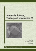 Cover: Materials Science, Testing and Informatics IV - Trans Tech Publications Ltd