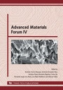 Cover: Advanced Materials Forum IV - Trans Tech Publications Ltd