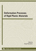Cover: Deformation Processes of Rigid Plastic Materials - Trans Tech Publications Ltd