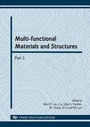 Cover: Multi-functional Materials and Structures - Trans Tech Publications Ltd