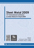 Cover: Sheet Metal 2009 - Trans Tech Publications Ltd