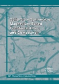 Cover: Solid-State Synthesis of Magnesium-Based Functional Alloys and Compounds - Trans Tech Publications Ltd