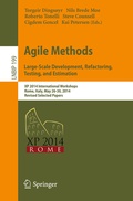 Cover: Agile Methods. Large-Scale Development, Refactoring, Testing, and Estimation - Springer