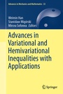 Cover: Advances in Variational and Hemivariational Inequalities - Springer