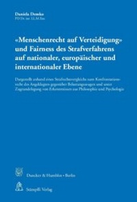 Abbildung von: "Menschenrecht auf Verteidigung" und Fairness des Strafverfahrens auf nationaler, europäischer und internationaler Ebene. - fibre