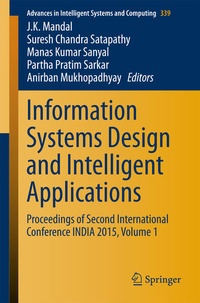 Enlarge image Cover: Information Systems Design and Intelligent Applications - Springer