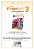 Cover: Das F&ouml;rderheft / Das F&ouml;rderheft 3 - L&ouml;sungskarten - Mildenberger Verlag GmbH