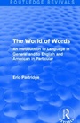Cover: The World of Words - Routledge