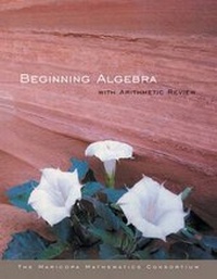 Enlarge image Cover: Beginning Algebra with Arithmetic Review - Houghton Mifflin