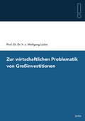 Cover: Zur wirtschaftlichen Problematik von Gro&szlig;investitionen - sierke VERLAG - Sierke WWS GmbH