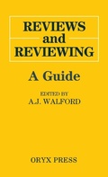 Cover: Reviews and Reviewing - Greenwood Press