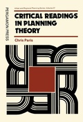 Cover: Critical Readings in Planning Theory - Elsevier