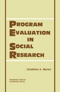 Enlarge image Cover: Program Evaluation in Social Research - Elsevier