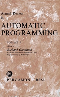 Enlarge image Cover: Annual Review in Automatic Programming - Elsevier