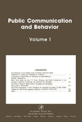 Cover: Public Communication and Behavior - Academic Press