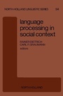 Cover: Language Processing in Social Context - Elsevier