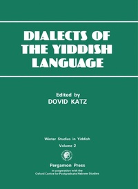 Enlarge image Cover: Dialects of the Yiddish Language - Elsevier