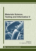 Cover: Materials Science, Testing and Informatics V - Trans Tech Publications Ltd