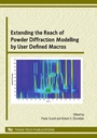 Cover: Extending the Reach of Powder Diffraction Modelling - Trans Tech Publications Ltd