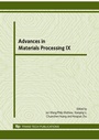 Cover: Advances in Materials Processing IX - Trans Tech Publications Ltd
