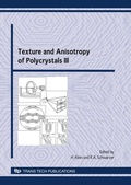 Cover: Texture and Anisotropy of Polycrystals III - Trans Tech Publications Ltd