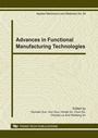 Cover: Advances in Functional Manufacturing Technologies - Trans Tech Publications Ltd