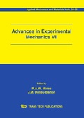 Cover: Advances in Experimental Mechanics VII - Trans Tech Publications Ltd