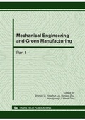 Cover: Mechanical Engineering and Green Manufacturing - Trans Tech Publications Ltd