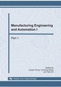 Cover: Manufacturing Engineering and Automation I - Trans Tech Publications Ltd