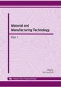Cover: Material and Manufacturing Technology - Trans Tech Publications Ltd