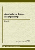 Cover: Manufacturing Science and Engineering I - Trans Tech Publications Ltd