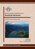 Cover: Residual Stresses VIII - Trans Tech Publications Ltd