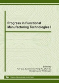 Cover: Progress in Functional Manufacturing Technologies I - Trans Tech Publications Ltd