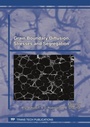 Cover: Grain Boundary Diffusion, Stresses and Segregation - Trans Tech Publications Ltd