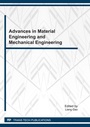 Cover: Advances in Material Engineering and Mechanical Engineering - Trans Tech Publications Ltd