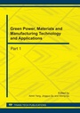 Cover: Green Power, Materials and Manufacturing Technology and Applications - Trans Tech Publications Ltd