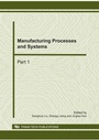 Cover: Manufacturing Processes and Systems - Trans Tech Publications Ltd