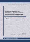 Cover: Advanced Research on Automation, Communication, Architectonics and Materials - Trans Tech Publications Ltd