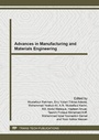 Cover: Advances in Manufacturing and Materials Engineering (ICAMME) - Trans Tech Publications Ltd